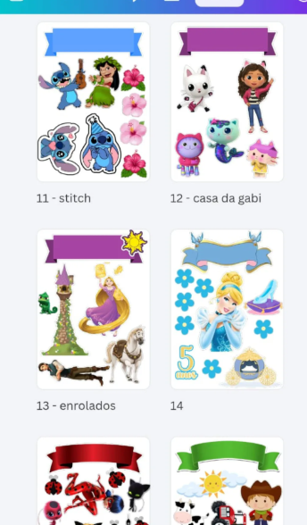 Plantillas de toppers – Fantasía y cuentos