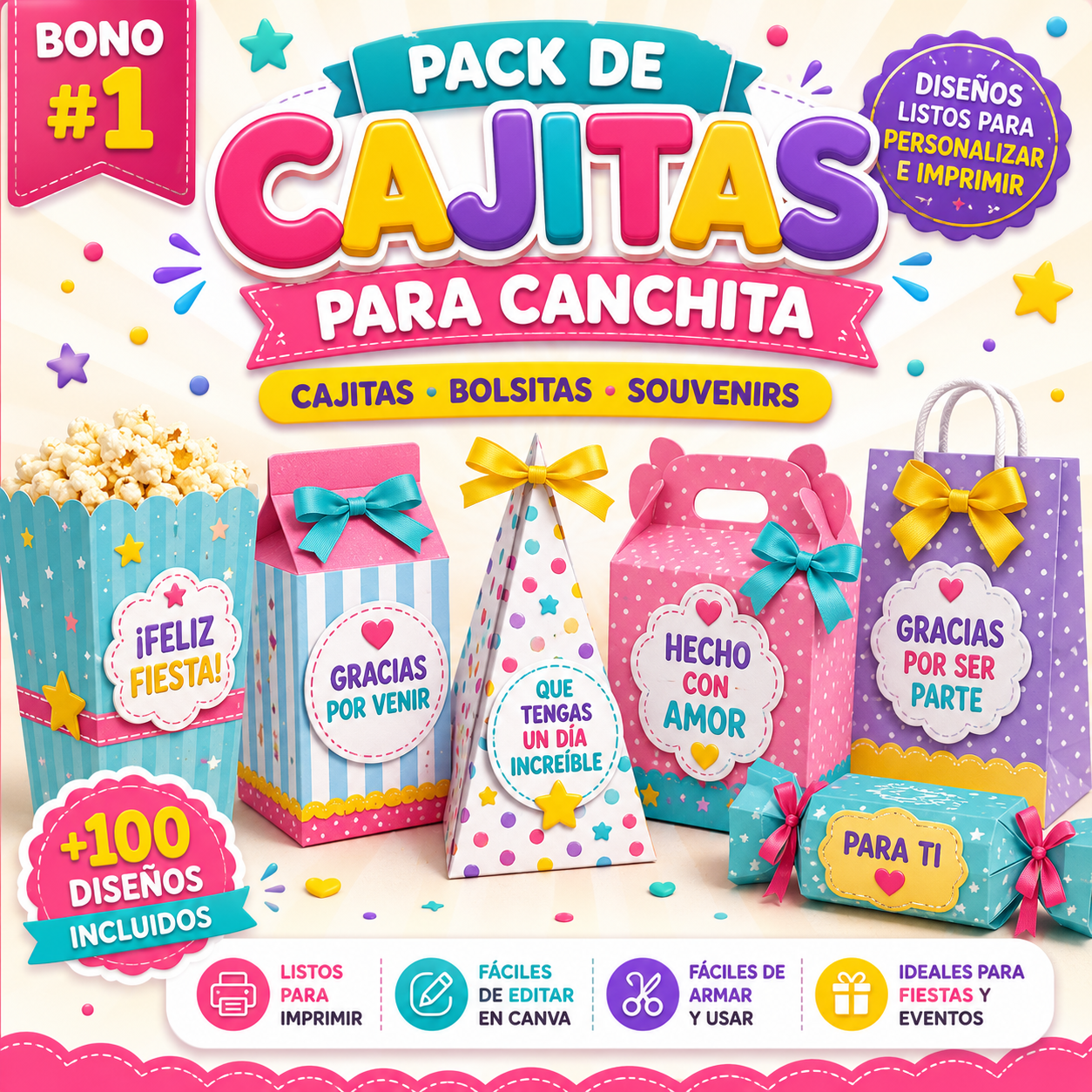 Pack de Cajitas y Souvenirs para Fiestas 🛍️