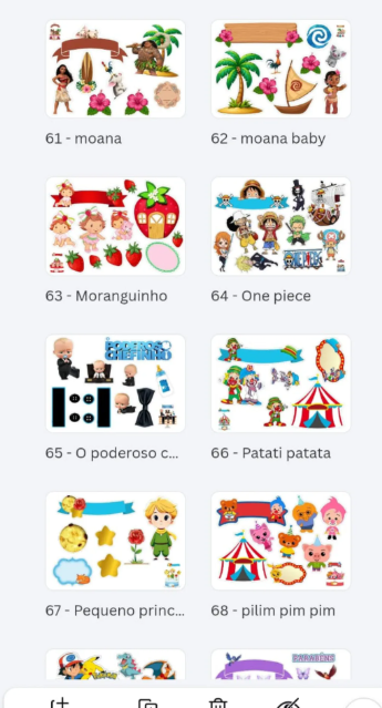 Plantillas de toppers – Infantil y películas