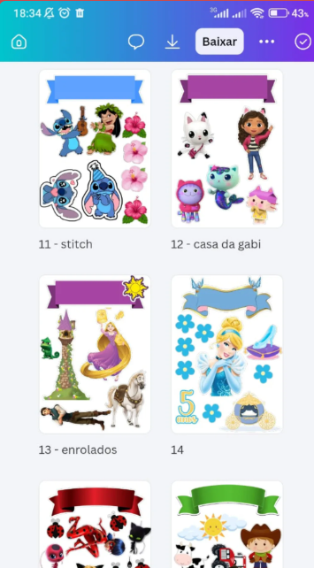 Plantillas de toppers – Personajes clásicos